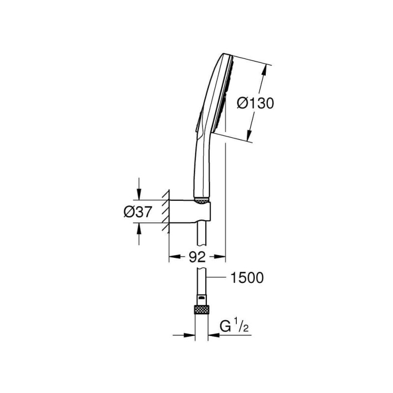 Zestaw Prysznicowy Rainshower Smartactive 130 26581000 Grohe Zestaw Prysznicowy Rainshower Smartactive 130 26581000 Grohe