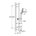 Zestaw Prysznicowy Rainshower Smartactive 130 Cube 26584000 Grohe Zestaw Prysznicowy Rainshower Smartactive 130 Cube 26584000 Grohe