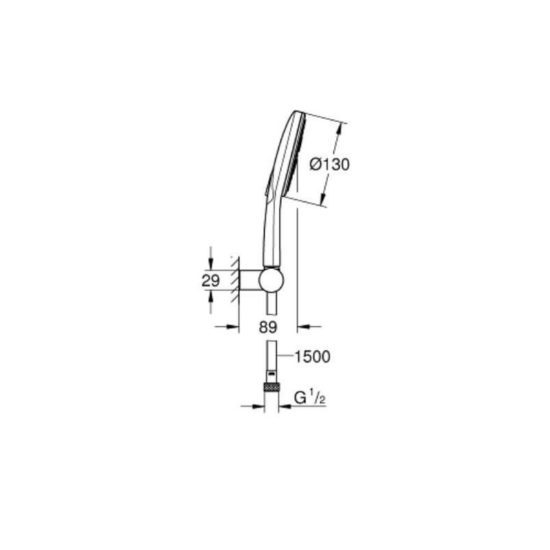 Zestaw Prysznicowy Rainshower Smaractive 130 26580000 Grohe Zestaw Prysznicowy Rainshower Smaractive 130 26580000 Grohe