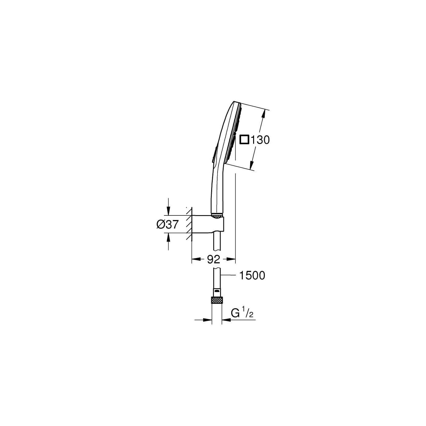 Zestaw Prysznicowy Rainshower Smartactive Cube 130 26589000 Grohe Zestaw Prysznicowy Rainshower Smartactive Cube 130 26589000 Grohe