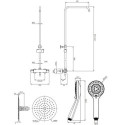 Termostatyczny System Prysznicowy Natynkowy Y Chrom Y1244XOCR Omnires Termostatyczny System Prysznicowy Natynkowy Y Chrom Y1244XOCR Omnires