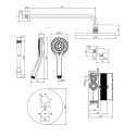 Termostatyczny System Prysznicowy Podtynkowy Y Chrom SYSYT05CR Omnires Termostatyczny System Prysznicowy Podtynkowy Y Chrom SYSYT05CR Omnires