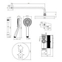 Termostatyczny System Prysznicowy Podtynkowy Y Czarny SYSYT05BL Omnires Termostatyczny System Prysznicowy Podtynkowy Y Czarny SYSYT05BL Omnires