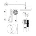 Termostatyczny System Prysznicowy Podtynkowy Y Złoty SYSYT05GL Omnires Termostatyczny System Prysznicowy Podtynkowy Y Złoty SYSYT05GL Omnires
