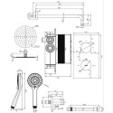 Termostatyczny System Prysznicowy Podtynkowy Y Chrom SYSYT01XCR Omnires Termostatyczny System Prysznicowy Podtynkowy Y Chrom SYSYT01XCR Omnires