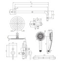System Prysznicowy Podtynkowy Y Chrom SYSY23/KCR Omnires System Prysznicowy Podtynkowy Y Chrom SYSY23/KCR Omnires