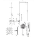 System Prysznicowy Natynkowy Termostatyczny Y Chrom Y1244X/6CR Omnires System Prysznicowy Natynkowy Termostatyczny Y Chrom Y1244X/6CR Omnires