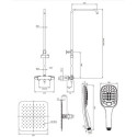 Termostatyczny System Prysznicowy Natynkowy Y Chrom Y1244DCR Omnires Termostatyczny System Prysznicowy Natynkowy Y Chrom Y1244DCR Omnires