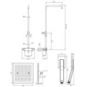 Termostatyczny System Prysznicowy Natynkowy Y Chrom SYSY11/N/6CR Omnires Termostatyczny System Prysznicowy Natynkowy Y Chrom SYSY11/N/6CR Omnires