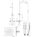 Termostatyczny System Prysznicowy Natynkowy Y Chrom Y1244XMCR Omnires Termostatyczny System Prysznicowy Natynkowy Y Chrom Y1244XMCR Omnires