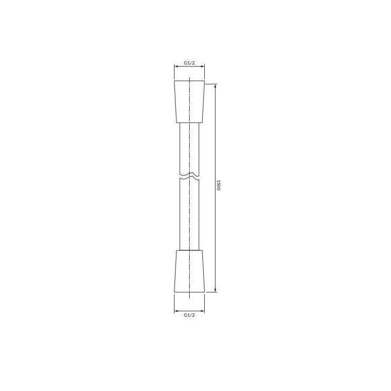Wąż Prysznicowy Y 150 cm Czarny 023-XBL Omnires Wąż Prysznicowy Y 150 cm Czarny 023-XBL Omnires