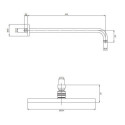Deszczownica Z Ramieniem Slimline Y Miedź WGSET1CP Omnires Deszczownica Z Ramieniem Slimline Y Miedź WGSET1CP Omnires