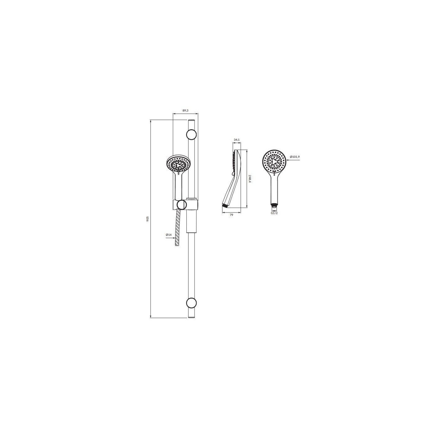 Zestaw Prysznicowy Suwany Y Chrom YOSEMITE-SXLUXCR Omnires Zestaw Prysznicowy Suwany Y Chrom YOSEMITE-SXLUXCR Omnires