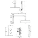 Termostatyczny System Prysznicowy Podtynkowy Contour Chrom SYSCT11CR Omnires Termostatyczny System Prysznicowy Podtynkowy Contour Chrom SYSCT11CR Omnires