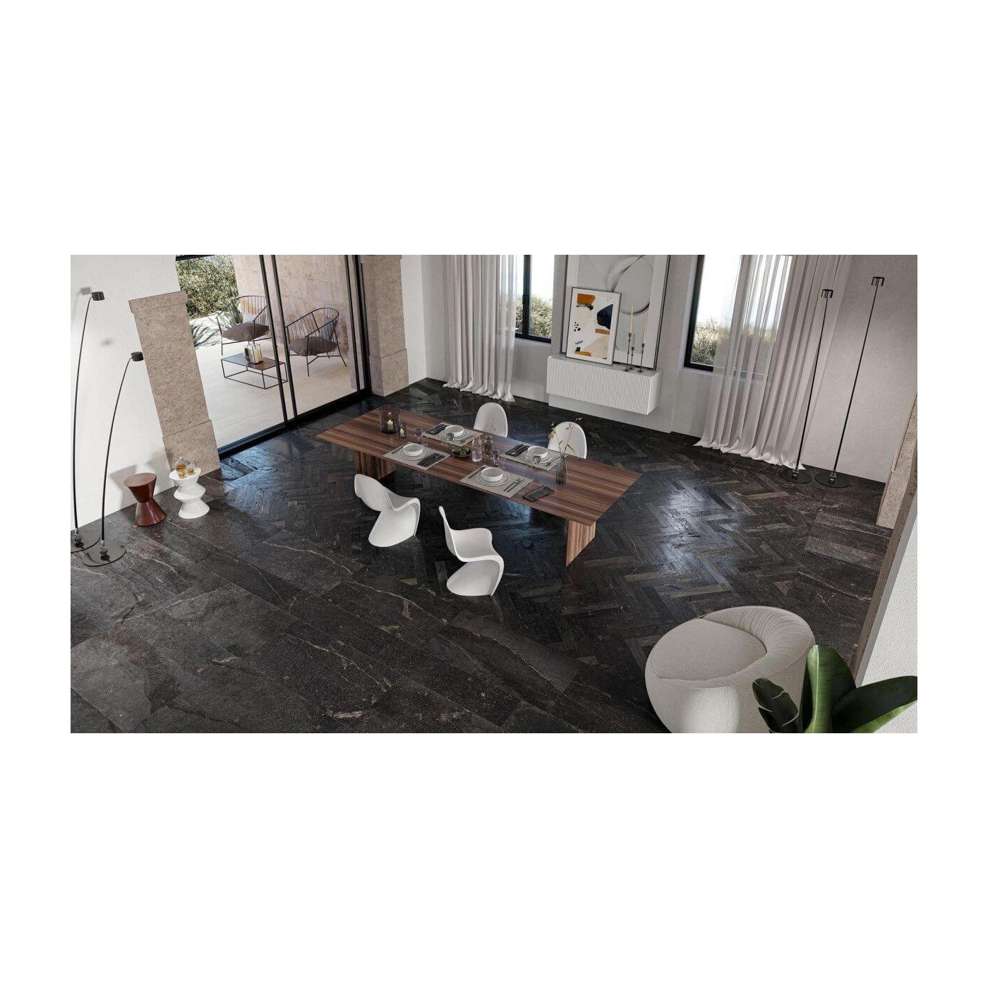 Płytka Ibla Nera Lappato 30x119,5 Piemme Płytka Ibla Nera Lappato 30x119,5 Piemme