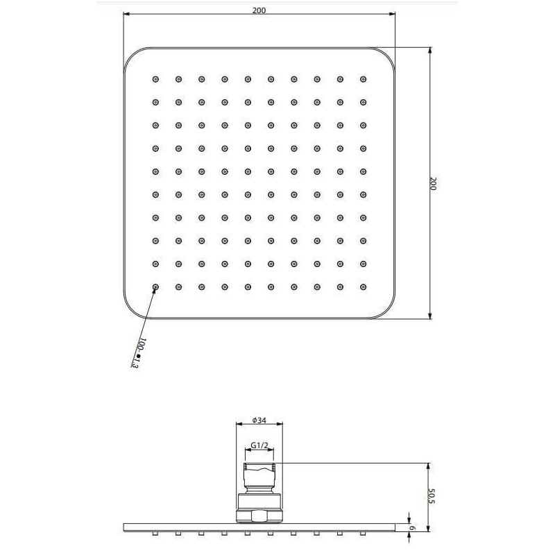 Deszczownica Slimline Grafit WG220/OGR Omnires Deszczownica Slimline Grafit WG220/OGR Omnires