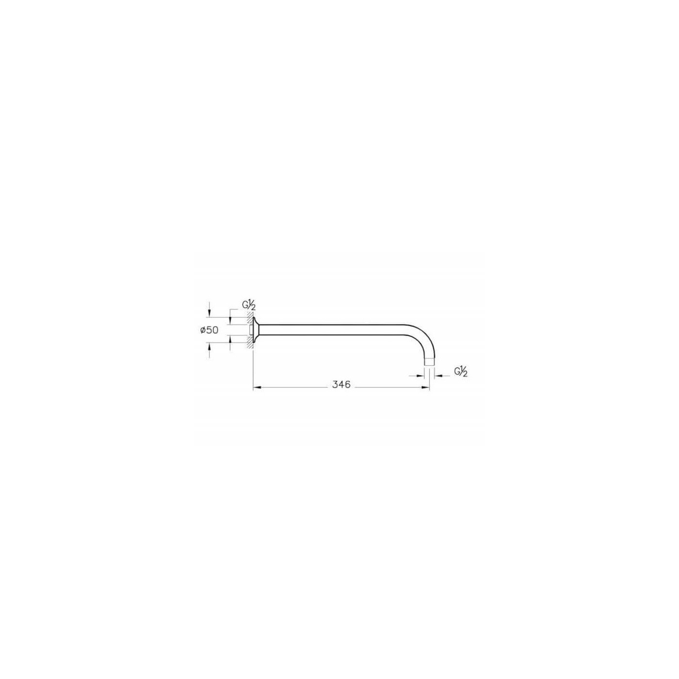Ramię Deszczownicy Ścienne 34,5 cm Czarny Mat A4565236 Vitra Ramię Deszczownicy Ścienne 34,5 cm Czarny Mat A4565236 Vitra