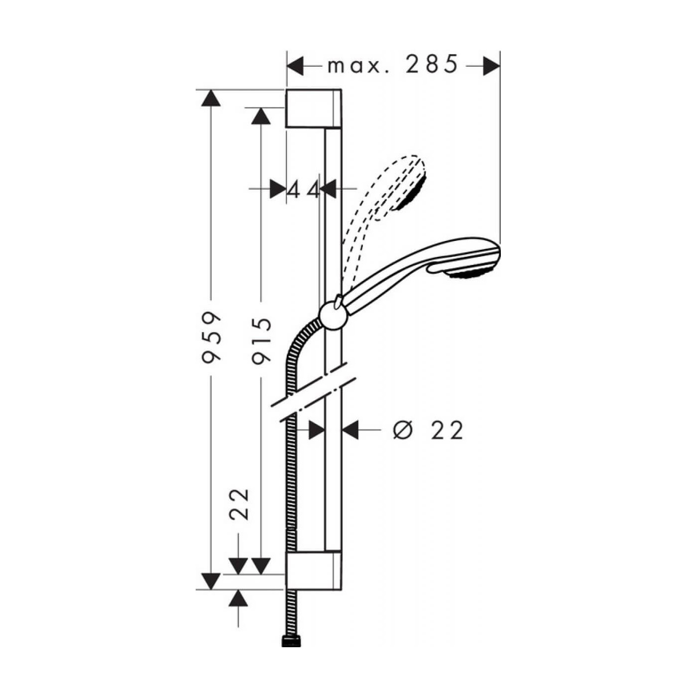 Zestaw Prysznicowy Crometta 85 Multi 27766000 Hansgrohe Zestaw Prysznicowy Crometta 85 Multi 27766000 Hansgrohe