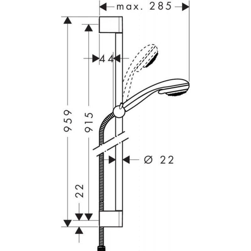 Zestaw Prysznicowy Crometta 85 Multi 27766000 Hansgrohe Zestaw Prysznicowy Crometta 85 Multi 27766000 Hansgrohe