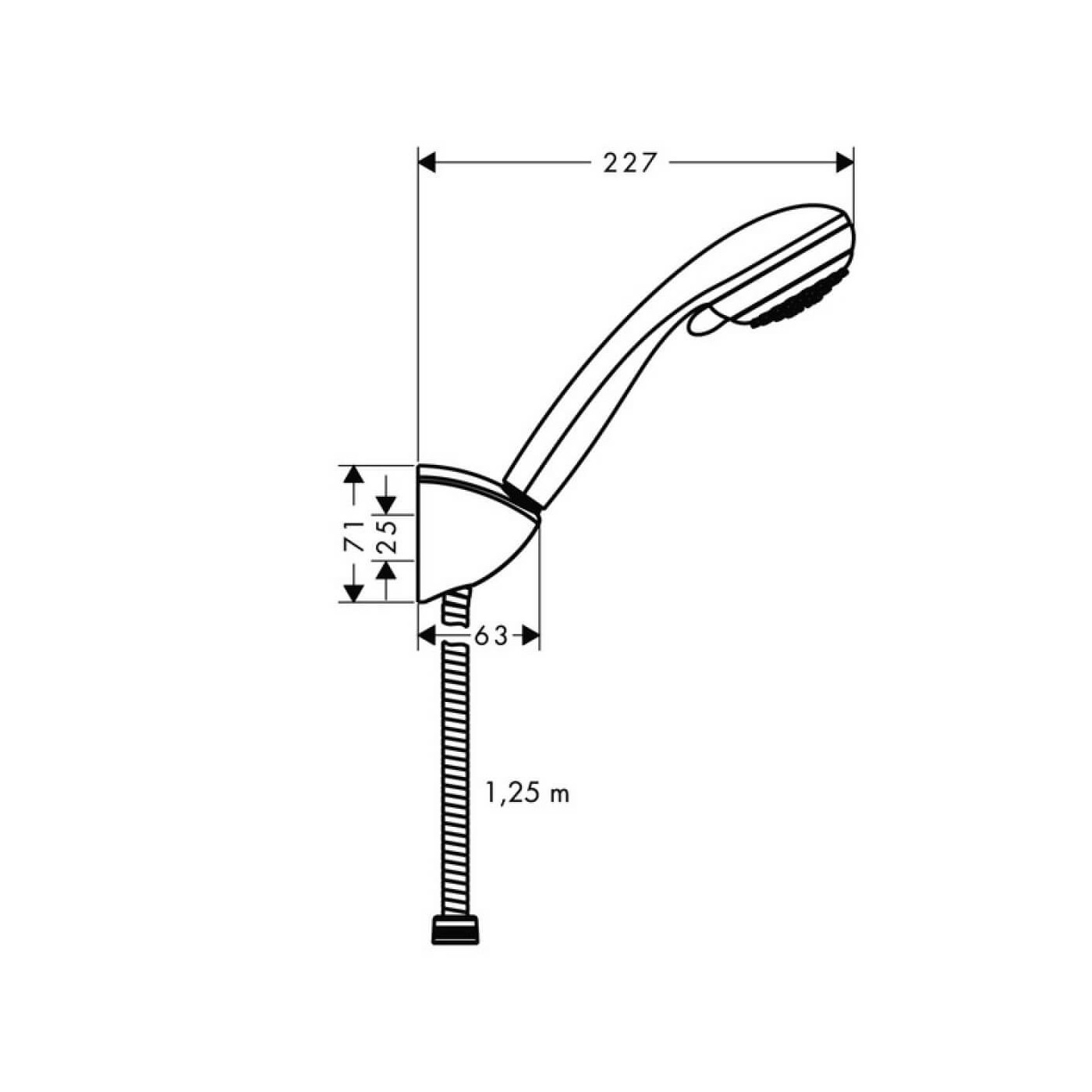 Zestaw prysznicowy Crometta 85 Vario/Porter'c Chrom 27558000 Hansgrohe Zestaw prysznicowy Crometta 85 Vario/Porter'c Chrom 27558000 Hansgrohe