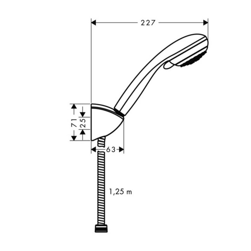 Zestaw prysznicowy Crometta 85 Vario/Porter'c Chrom 27558000 Hansgrohe Zestaw prysznicowy Crometta 85 Vario/Porter'c Chrom 27558000 Hansgrohe