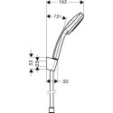 Zest. Prysznicowy Croma 100 Vario/Porter S 125cm Chrom 27592000 Hansgrohe Zest. Prysznicowy Croma 100 Vario/Porter S 125cm Chrom 27592000 Hansgrohe
