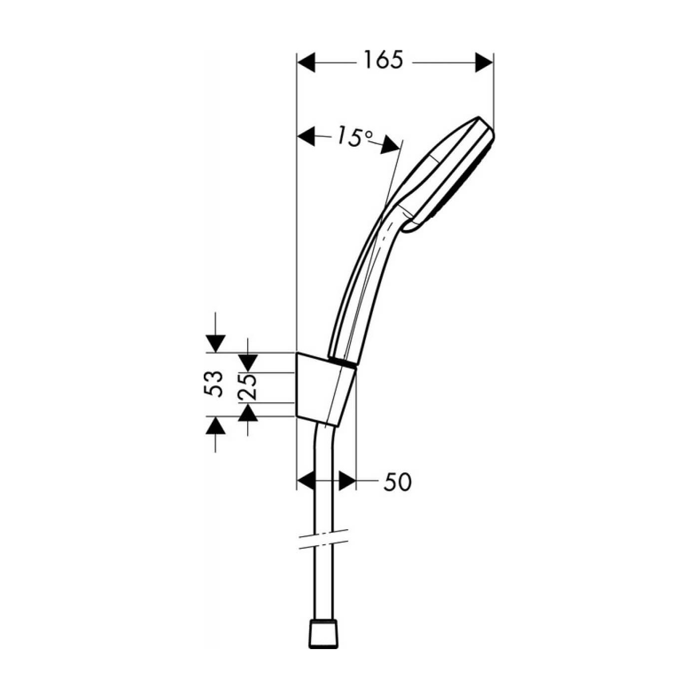 Zest. Prysznicowy Croma 100 Vario/Porter S 125cm Chrom 27592000 Hansgrohe Zest. Prysznicowy Croma 100 Vario/Porter S 125cm Chrom 27592000 Hansgrohe