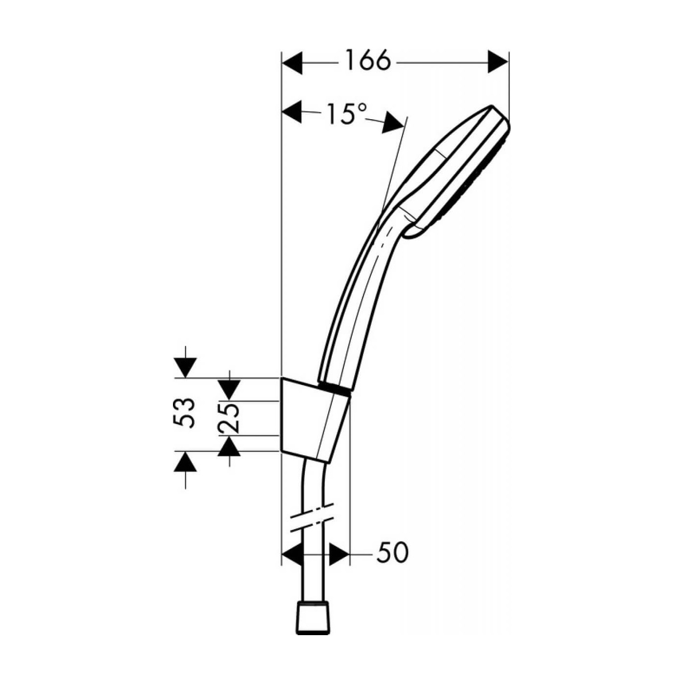 Zest. Prysznicowy Croma 100 Multi/Porter S 125cm Chrom 27593000 Hansgrohe Zest. Prysznicowy Croma 100 Multi/Porter S 125cm Chrom 27593000 Hansgrohe
