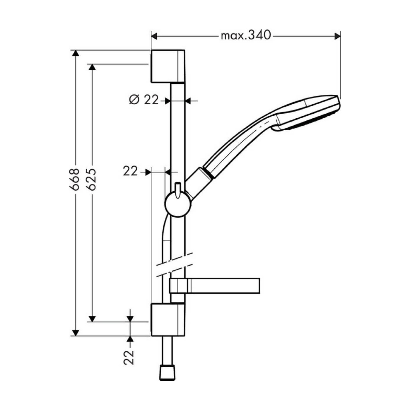 Zestaw prysznicowy Croma 160 27135000 Hansgrohe Zestaw prysznicowy Croma 160 27135000 Hansgrohe