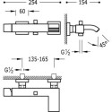 Bateria Wannowa Cuadro + Słuchawka Z Wężem 10717002 Tres Bateria Wannowa Cuadro + Słuchawka Z Wężem 10717002 Tres