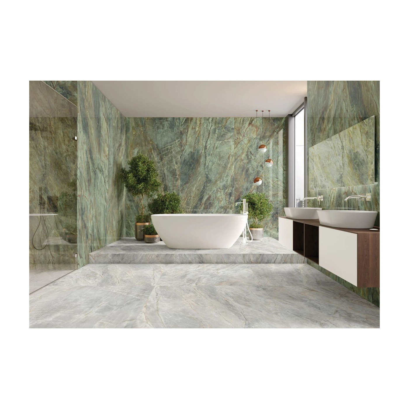 Płytka Gresowa Brazilian Quartzite Green Poler 119,7x279,7 Cerrad x La Mania Home Płytka Gresowa Brazilian Quartzite Green Poler 119,7x279,7 Cerrad x La Mania Home