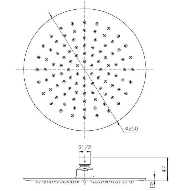 Deszczownica Okrągła Rio 250 mm Nikiel Szczotkowany 04060N Emporia Deszczownica Okrągła Rio 250 mm Nikiel Szczotkowany 04060N Emporia