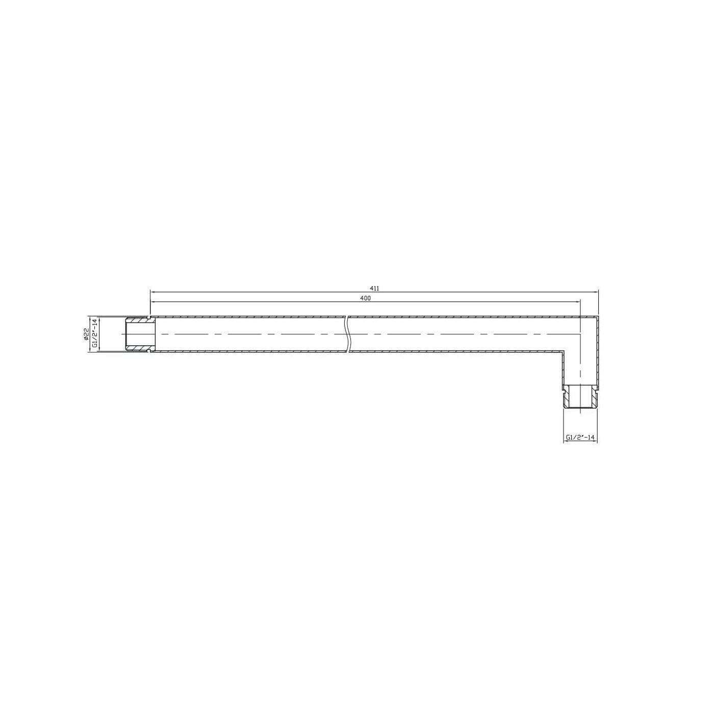 Ramię Deszczownicy Rio 400 mm Gun Metal 04050BN Emporia Ramię Deszczownicy Rio 400 mm Gun Metal 04050BN Emporia
