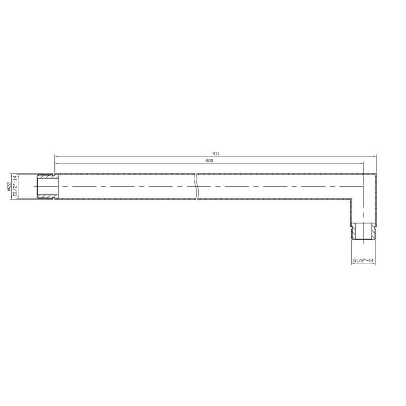 Ramię Deszczownicy Rio 400 mm Złoty Szczotkowany 04050GN Emporia Ramię Deszczownicy Rio 400 mm Złoty Szczotkowany 04050GN Emporia