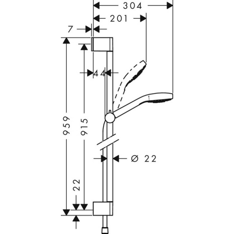 Zestaw Prysznicowy Croma Select E Multi 26590400 Hansgrohe Zestaw Prysznicowy Croma Select E Multi 26590400 Hansgrohe