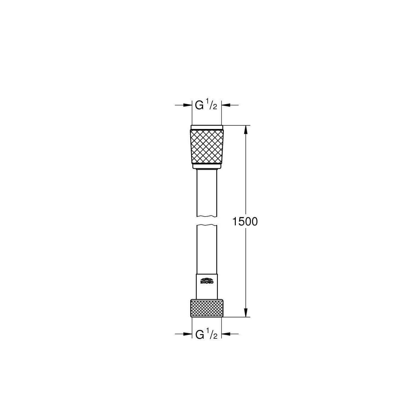 Wąż Prysznicowy 150 cm Vitalioflex Trend Czarny Mat 287412432 Grohe Wąż Prysznicowy 150 cm Vitalioflex Trend Czarny Mat 287412432 Grohe