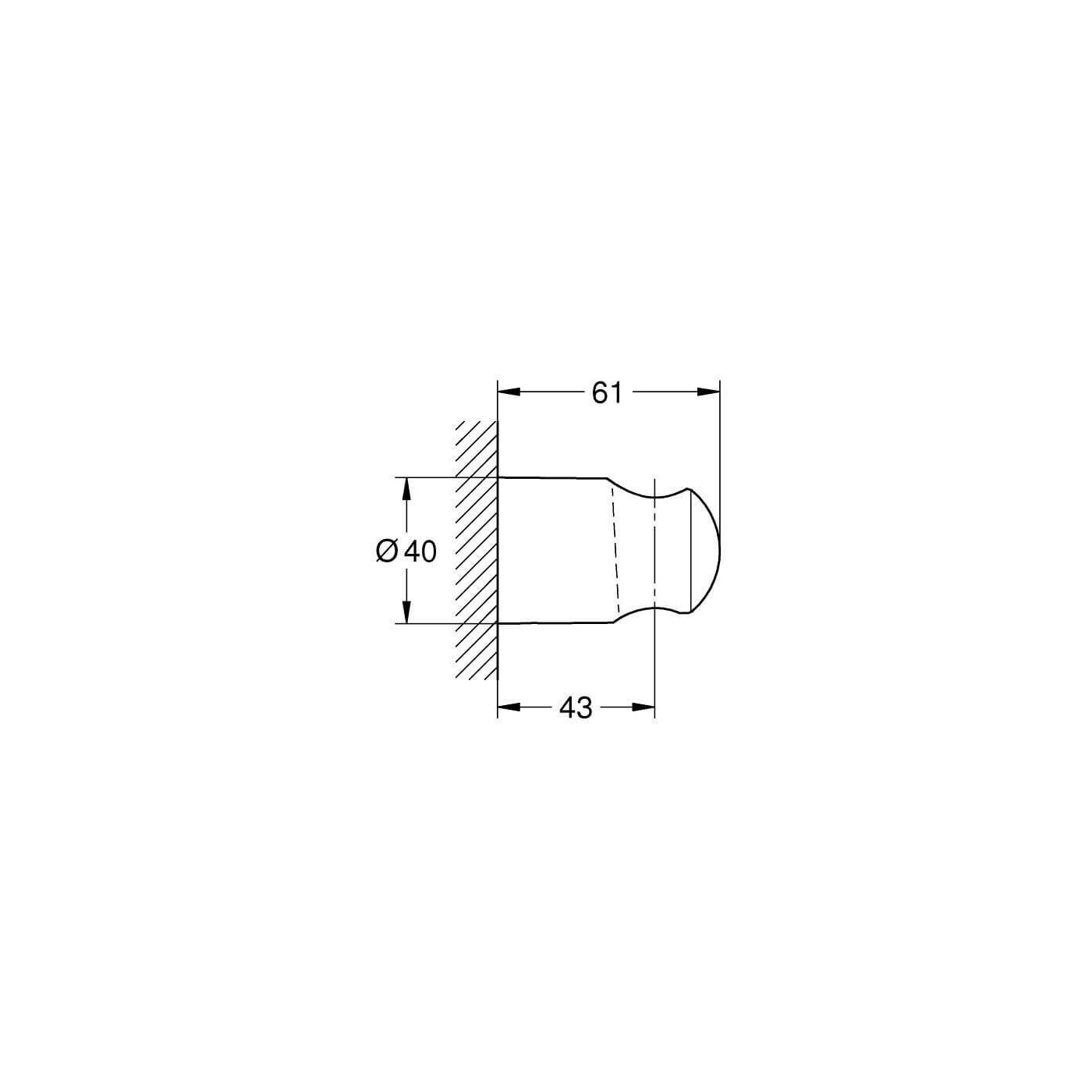 Uchwyt Prysznicowy Ścienny Vitalio Universal Matte Black 279582430 Grohe Uchwyt Prysznicowy Ścienny Vitalio Universal Matte Black 279582430 Grohe