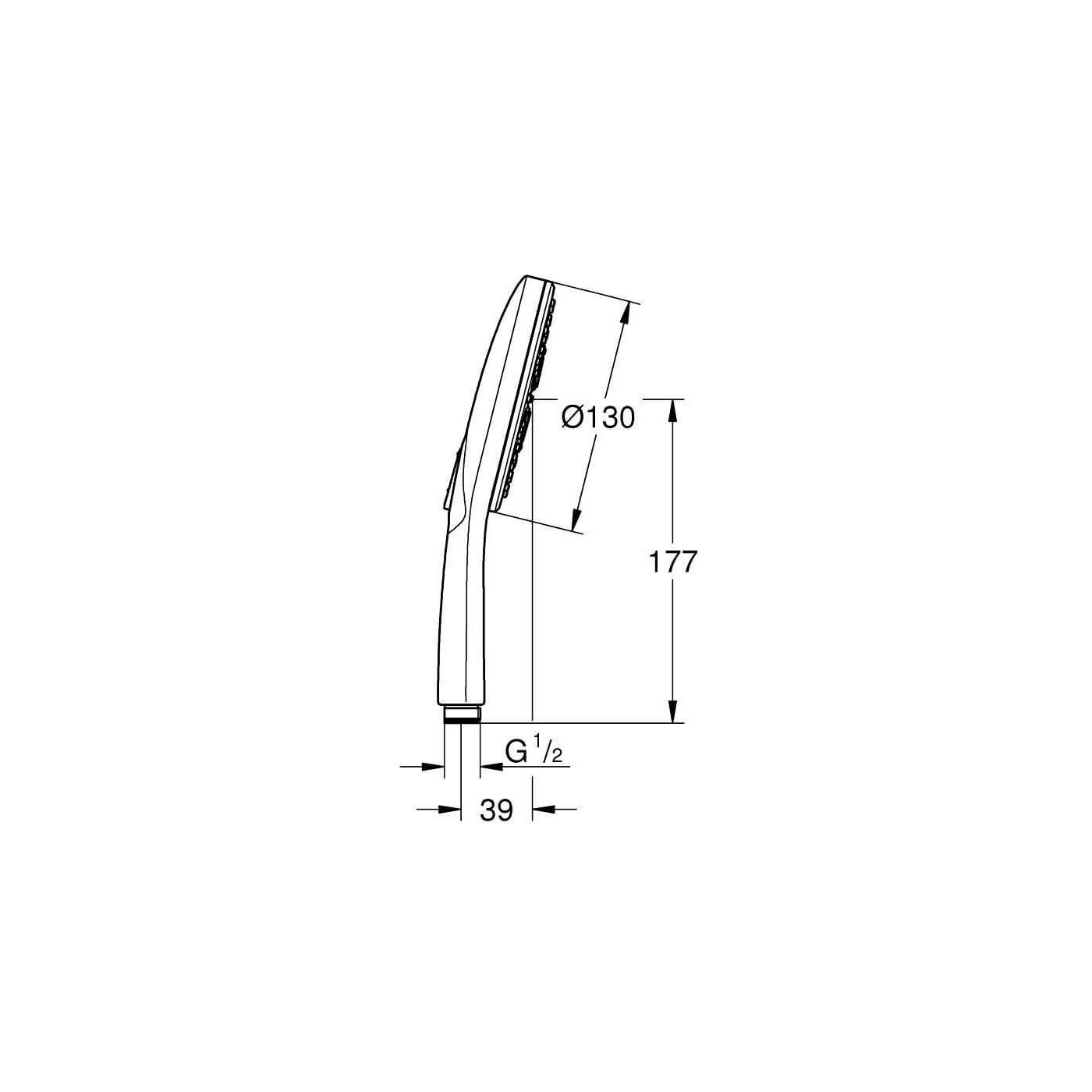 Słuchawka Prysznicowa Rainshower Phantom Black 22127KF0 Grohe Słuchawka Prysznicowa Rainshower Phantom Black 22127KF0 Grohe