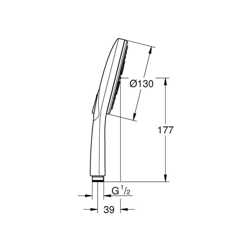 Słuchawka Prysznicowa Rainshower Phantom Black 22127KF0 Grohe Słuchawka Prysznicowa Rainshower Phantom Black 22127KF0 Grohe