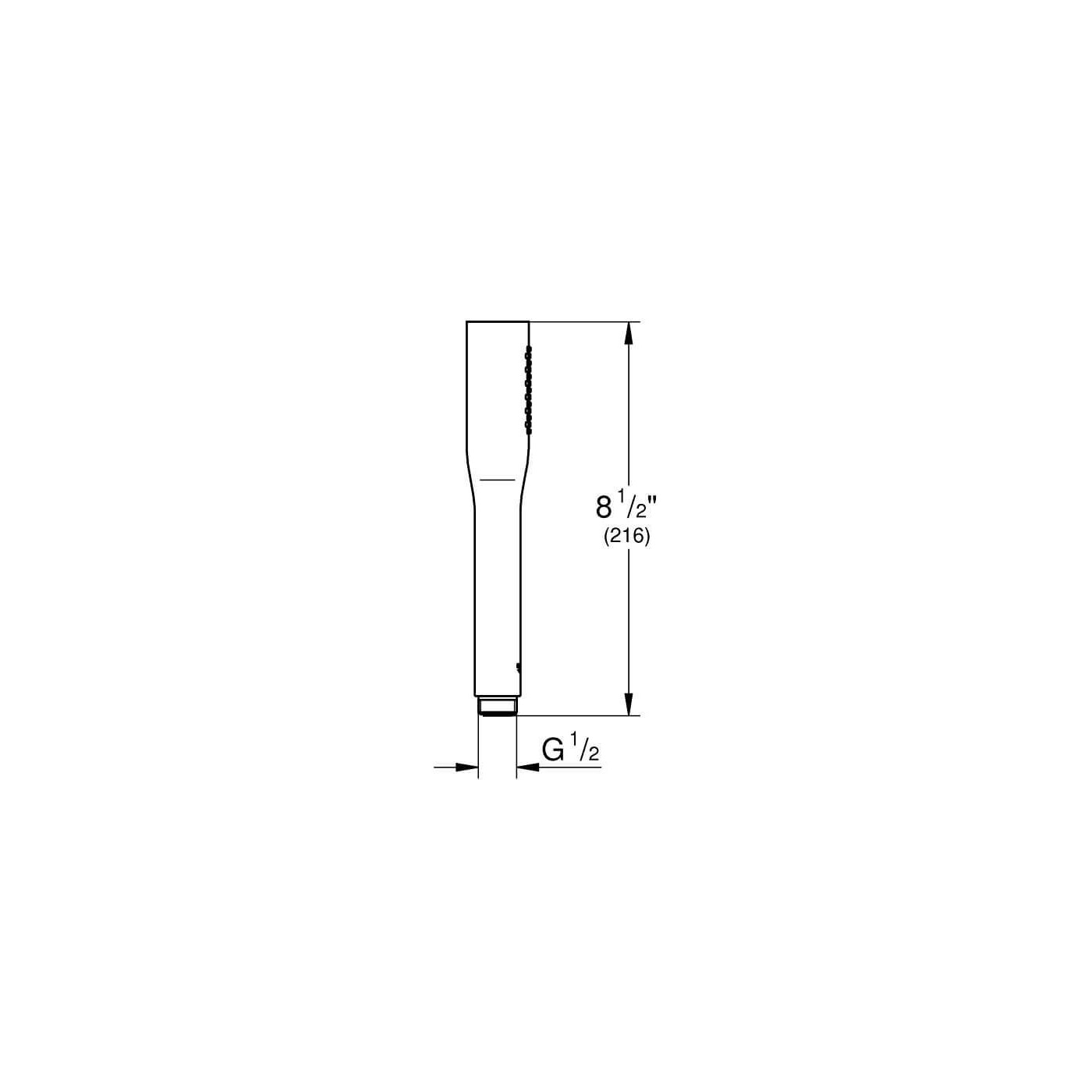 Jednostrumieniowy Prysznic Ręczny Euphoria Black Phantom 22126KF0 Grohe Jednostrumieniowy Prysznic Ręczny Euphoria Black Phantom 22126KF0 Grohe