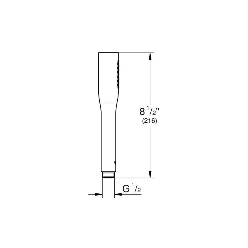 Jednostrumieniowy Prysznic Ręczny Euphoria Black Phantom 22126KF0 Grohe Jednostrumieniowy Prysznic Ręczny Euphoria Black Phantom 22126KF0 Grohe