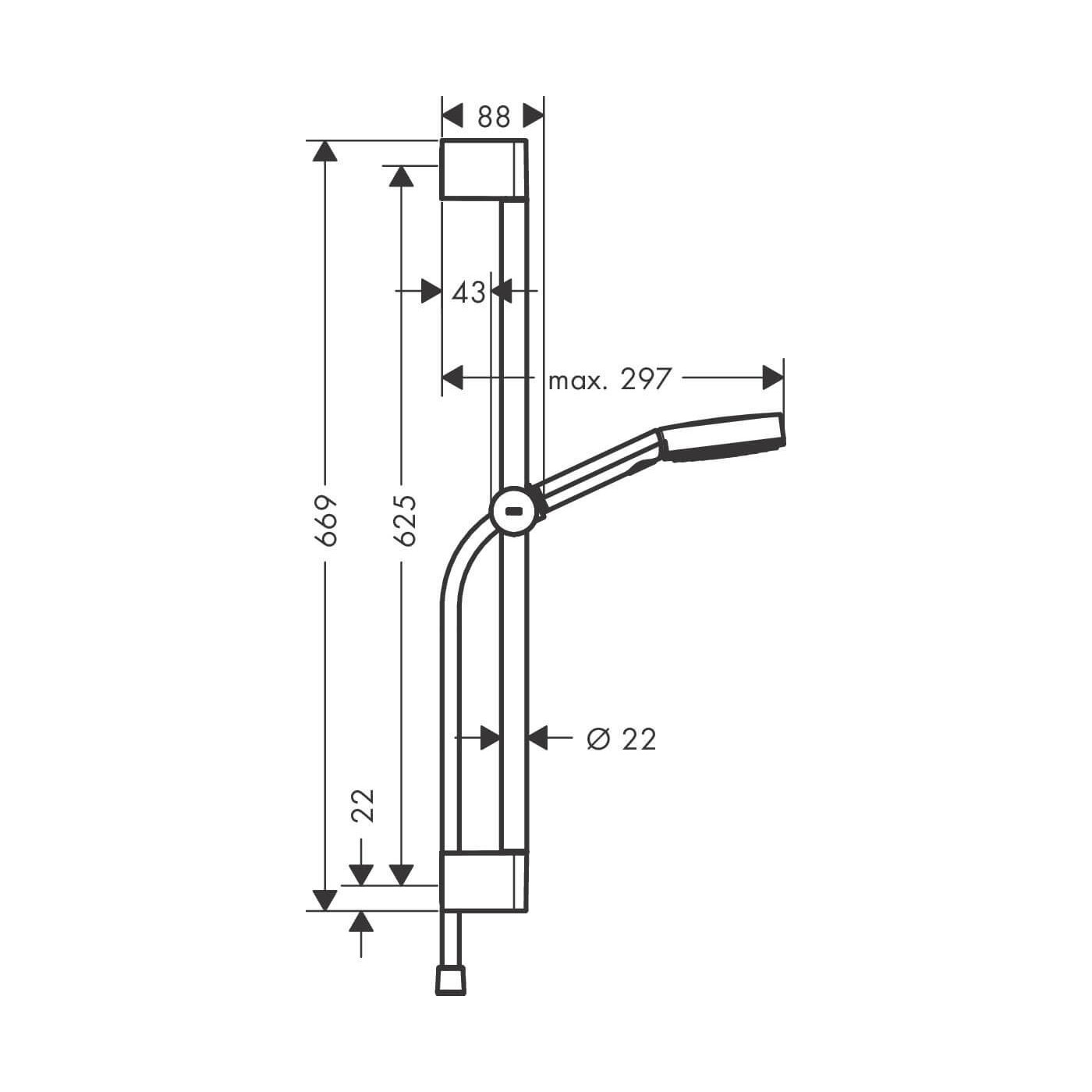 Zestaw Prysznicowy Pulsify Select S 105 3jet Relaxation EcoSmart 24161000 Hansgrohe Zestaw Prysznicowy Pulsify Select S 105 3jet Relaxation EcoSmart 24161000 Hansgrohe