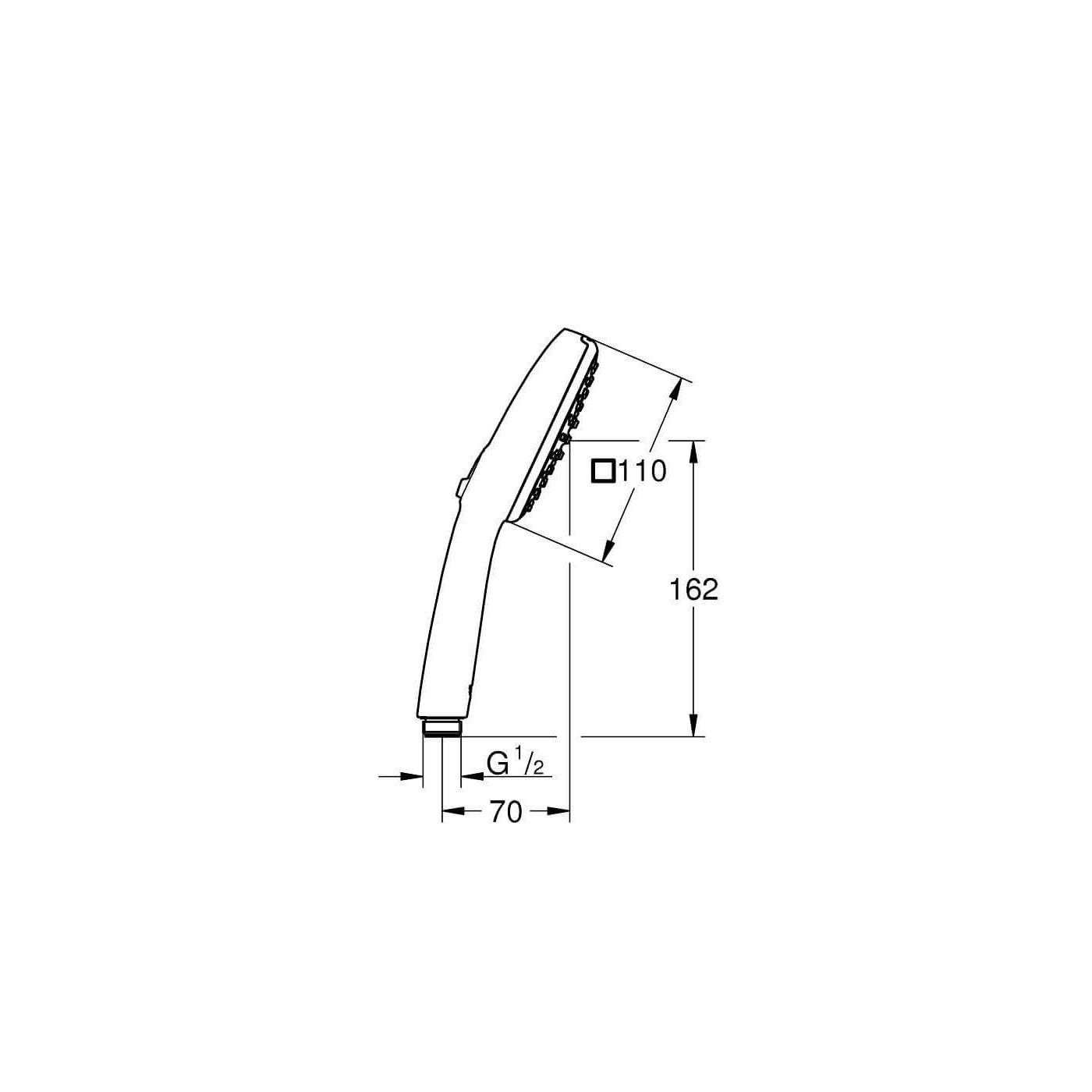 Słuchawka Prysznicowa Tempesta Cube 110 Chrom 2757130E Grohe Słuchawka Prysznicowa Tempesta Cube 110 Chrom 2757130E Grohe
