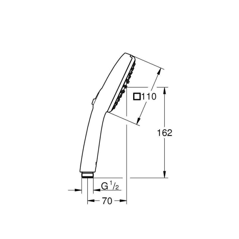 Słuchawka Prysznicowa Tempesta Cube 110 Chrom 2757130E Grohe Słuchawka Prysznicowa Tempesta Cube 110 Chrom 2757130E Grohe