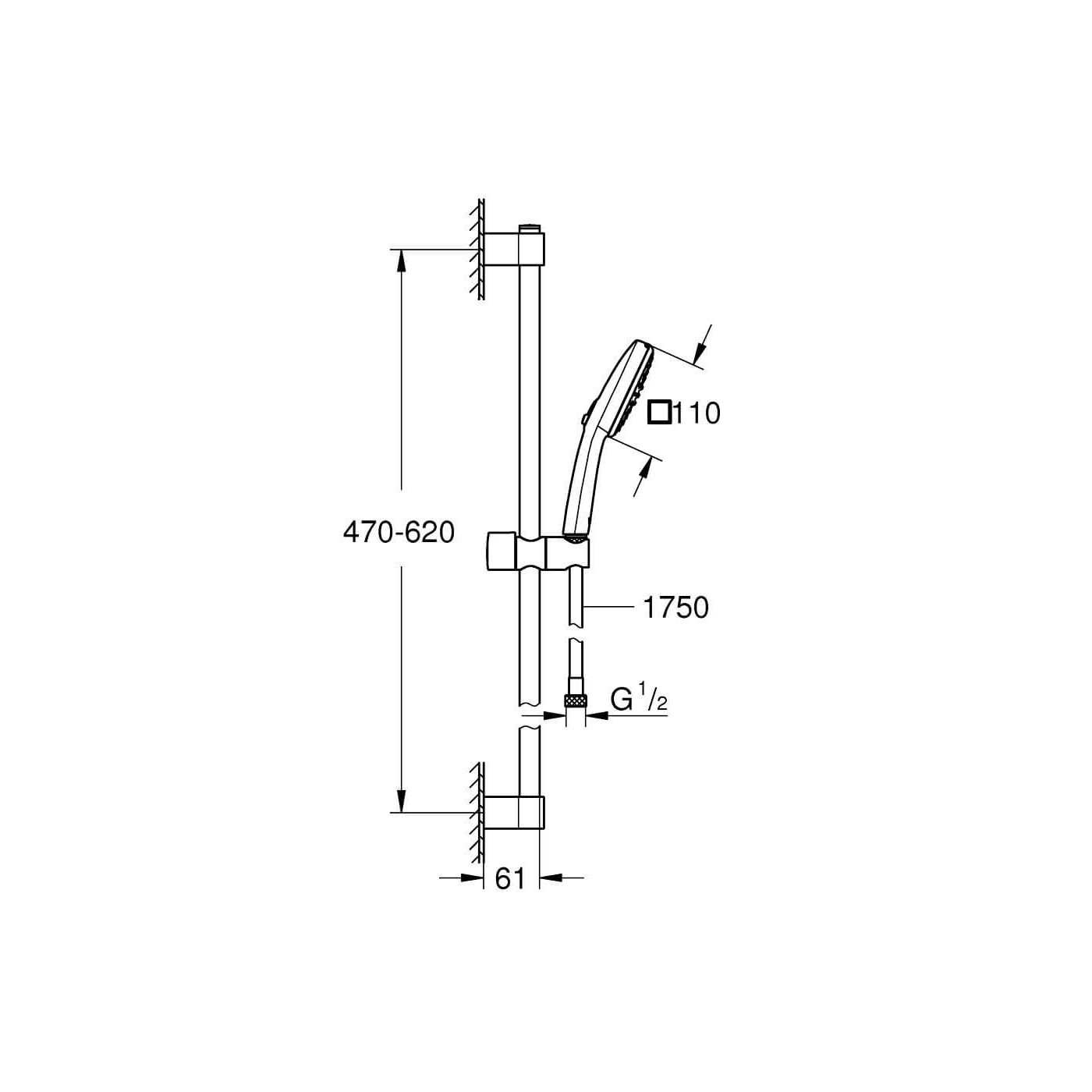 Zestaw Prysznicowy Tempesta Cube 110 Chrom 26904003 Grohe Zestaw Prysznicowy Tempesta Cube 110 Chrom 26904003 Grohe