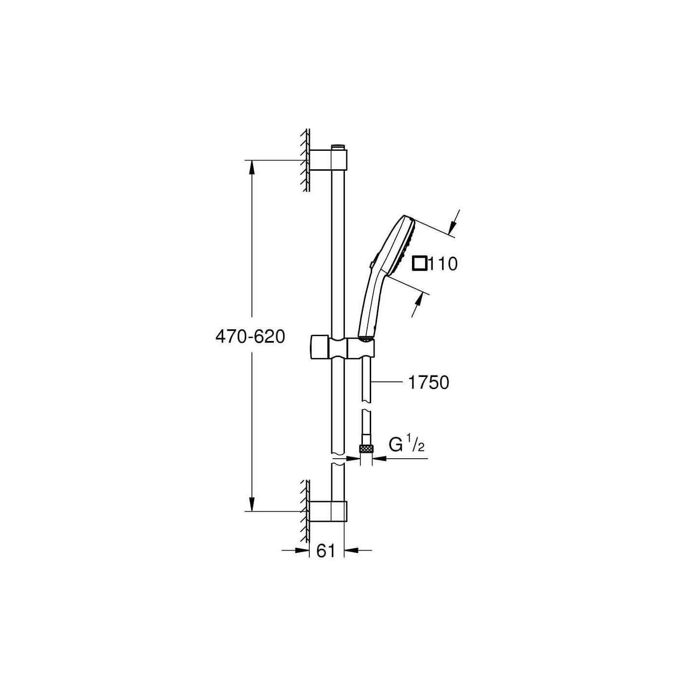 Zestaw Prysznicowy Tempesta Cube 110 Chrom 27579003 Grohe Zestaw Prysznicowy Tempesta Cube 110 Chrom 27579003 Grohe