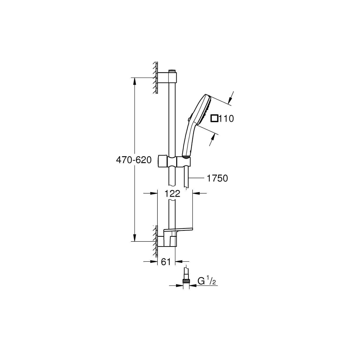 Zestaw Prysznicowy Tempesta Cube 110 Chrom 27929003 Grohe Zestaw Prysznicowy Tempesta Cube 110 Chrom 27929003 Grohe
