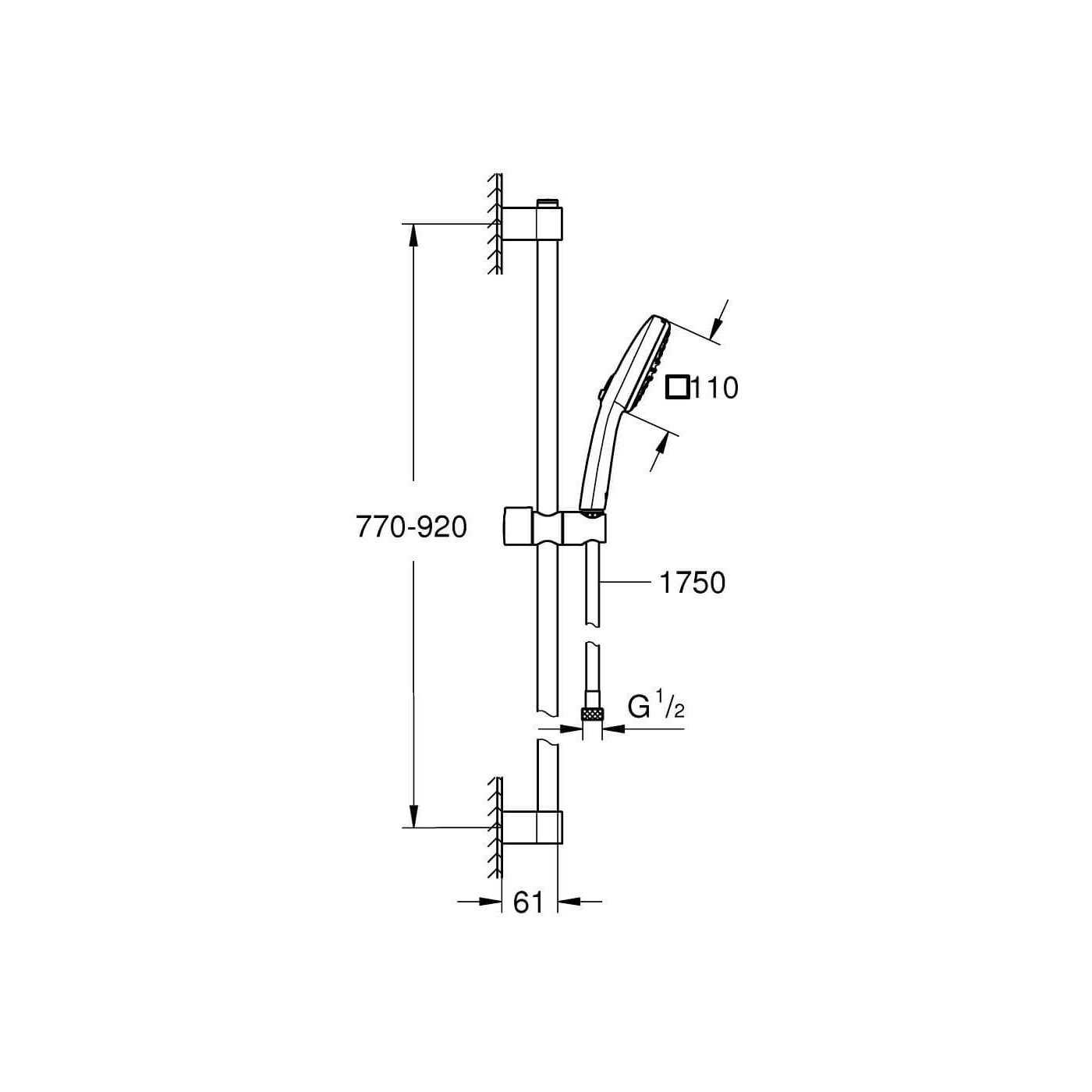 Zestaw Prysznicowy Tempesta Cube 110 Chrom 27788003 Grohe Zestaw Prysznicowy Tempesta Cube 110 Chrom 27788003 Grohe