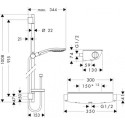 Zestaw Prysznicowy Ecostat Select S 150 Raindance 27037000 Hansgrohe Zestaw Prysznicowy Ecostat Select S 150 Raindance 27037000 Hansgrohe