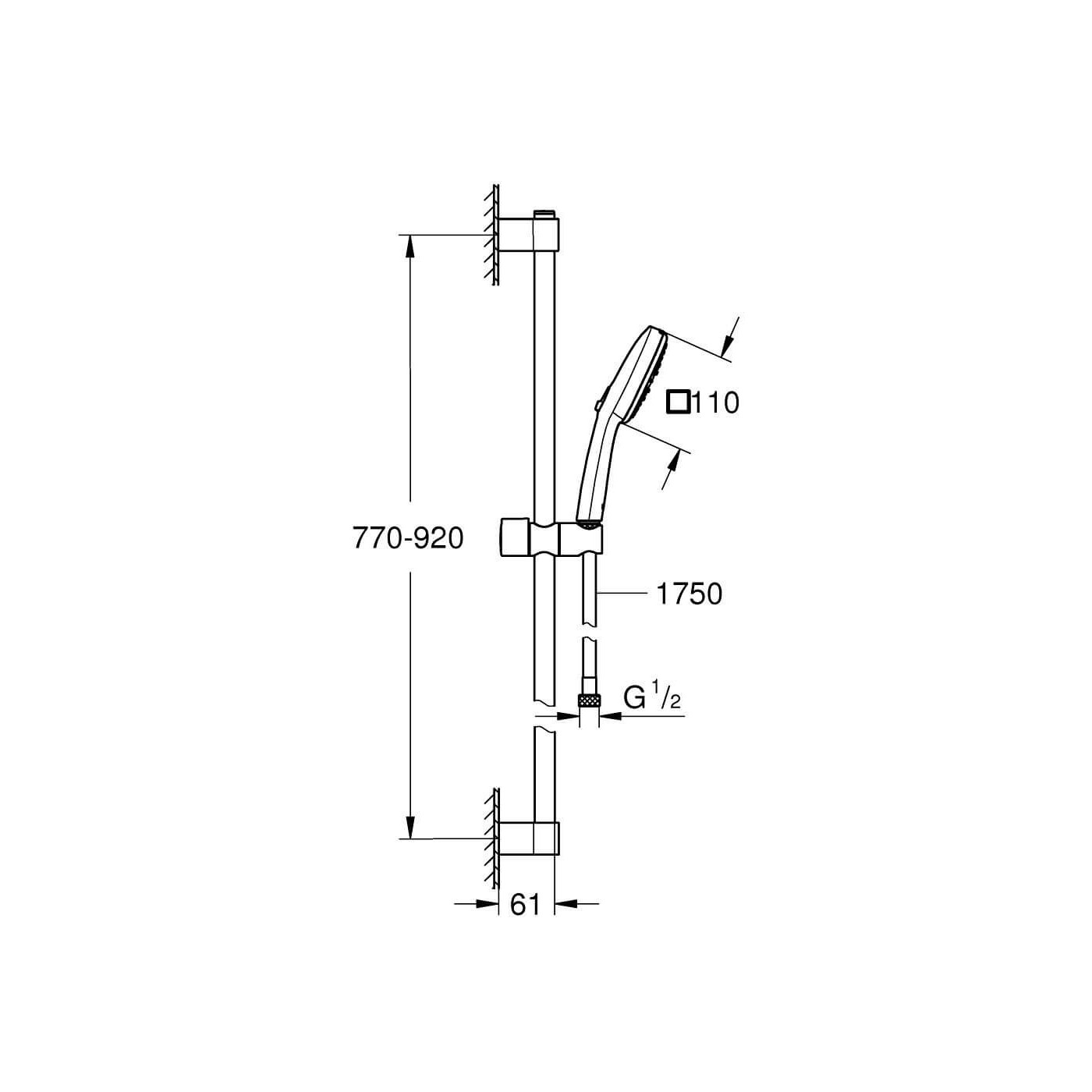 Zestaw Prysznicowy Tempesta Cube 110 Chrom 27789003 Grohe Zestaw Prysznicowy Tempesta Cube 110 Chrom 27789003 Grohe